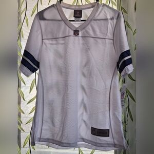 NFL Proline Vintage Dallas Cowboys Women's White Jersey with Navy Stripes